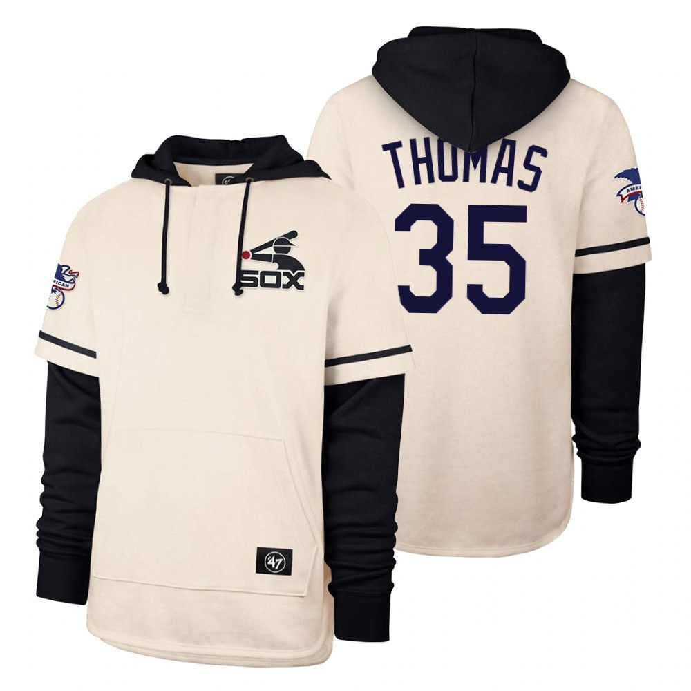 Men Chicago White Sox #35 Thomas Cream 2021 Pullover Hoodie MLB Jersey